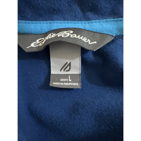 Eddie Bauer Vest Mens L Blue Freeheat Performance Full Zip Quilted Pocket - Picture 3 of 4